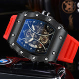 Men's Automatic Quartz Barrel-Shaped Watch