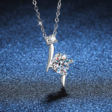 S925 Sterling Silver Necklace Moissanite Clavicle Chain