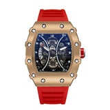 Men's Automatic Quartz Barrel-Shaped Watch