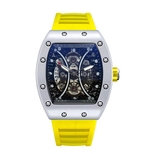 Men's Automatic Quartz Barrel-Shaped Watch