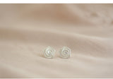 S925 Sterling Silver Spiral Flower Sterling Silver Stud Earrings