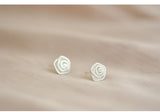 S925 Sterling Silver Spiral Flower Sterling Silver Stud Earrings