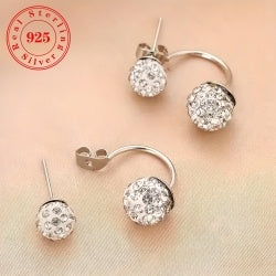 Exquisite Two Ball Design Earrings Made Of 925 Material Throughout The Body