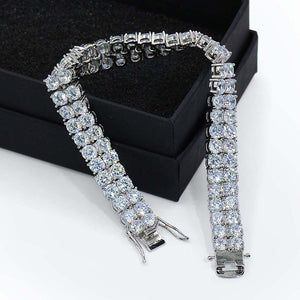 Micro Inlaid Zircon Double Row Men's Bracelet