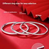 Pure Silver 9999 Glossy Silver Bracelet Closed Aperture Round Bar Simple Female