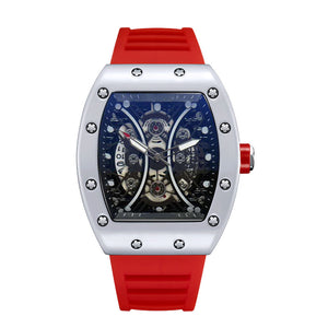 Men's Automatic Quartz Barrel-Shaped Watch