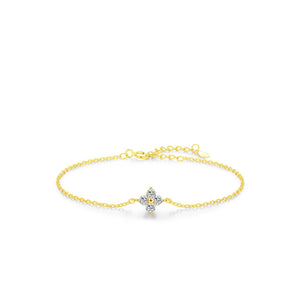 S925 Silver Clover Bracelet Full Diamond Bracelet