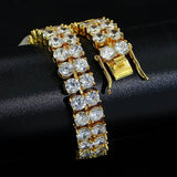 Micro Inlaid Zircon Double Row Men's Bracelet