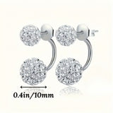 Exquisite Two Ball Design Earrings Made Of 925 Material Throughout The Body