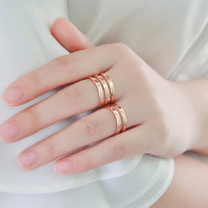 Three Rings And Two Rings Silver Ring Female 990 Silver