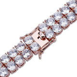 Micro Inlaid Zircon Double Row Men's Bracelet