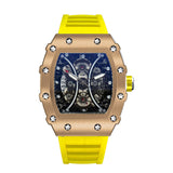 Men's Automatic Quartz Barrel-Shaped Watch