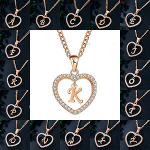 A Stylish And Elegant Necklace Featuring 26 Floral Heart Pendants, a Perfect Valentine'S Day Gift for Her.
