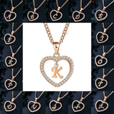 A Stylish And Elegant Necklace Featuring 26 Floral Heart Pendants, a Perfect Valentine'S Day Gift for Her.
