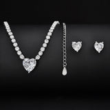 Elegant two-piece jewelry set featuring a gold necklace and matching earrings, perfect for weddings and special occasions

