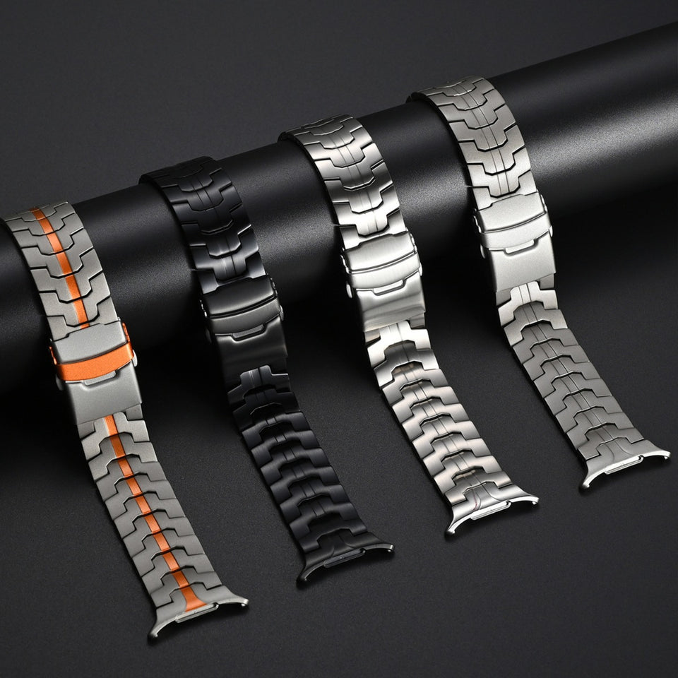 Hypoallergenic Titanium Strap
Lightweight Titanium Band
Durable Metal Strap