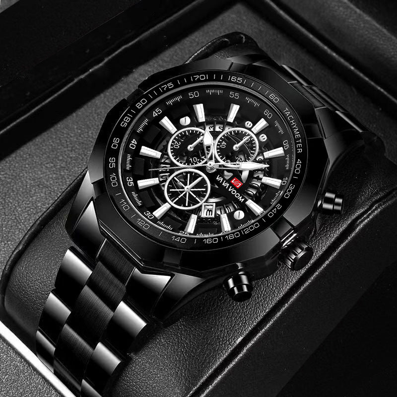 Luminous Men's Watch
Waterproof Watch for Men
Three Eyes Six Needles Watch
