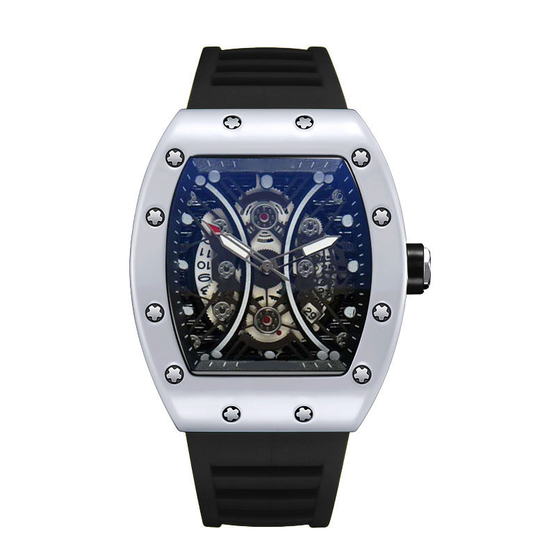 Men's Automatic Watch
Quartz Movement
Barrel-Shaped Watch
Luminous Dial
Waterproof Watch
