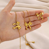 18K Stainless Steel Bow Jewelry