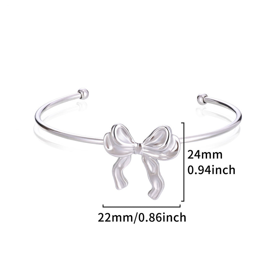 18K Stainless Steel Bow Jewelry