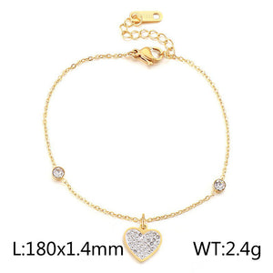 Women's Simple Love Stainless Steel Bracelet