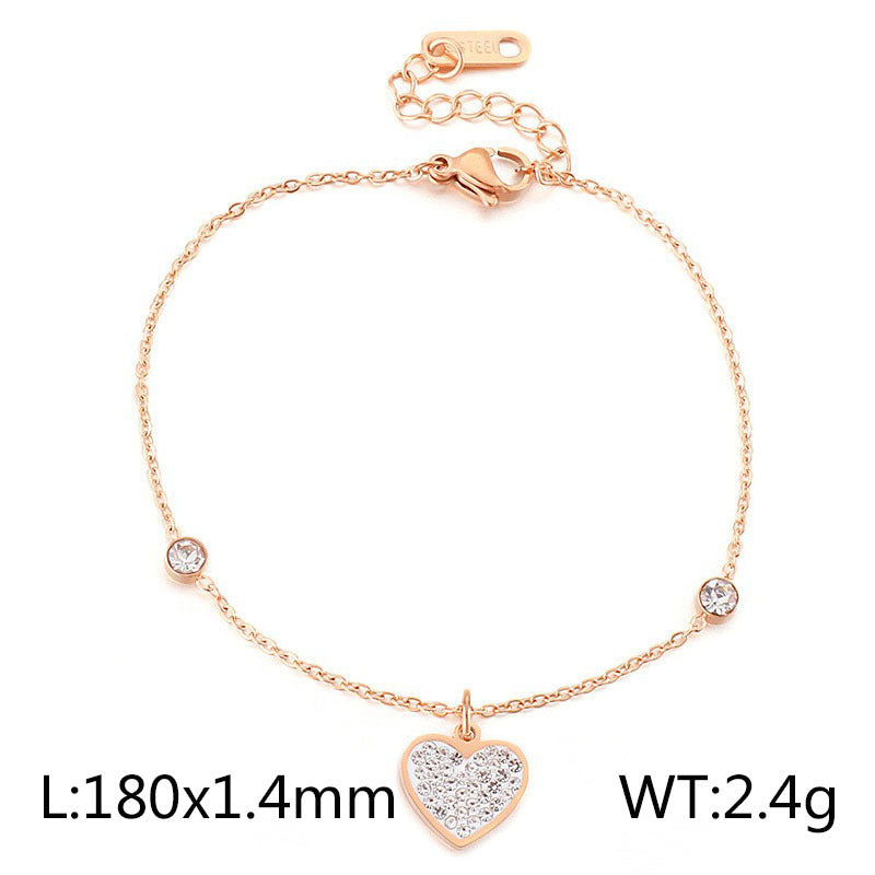 Women's Simple Love Stainless Steel Bracelet