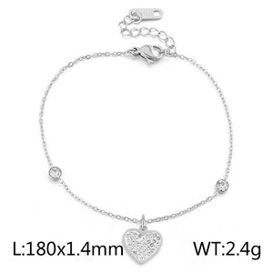 Women's Simple Love Stainless Steel Bracelet