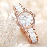 Diamond Steel Strap Waterproof Quartz Watch