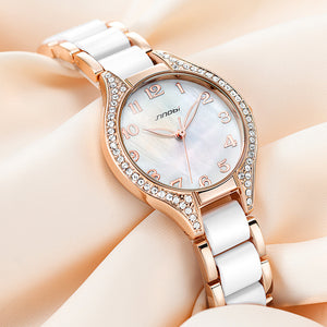 Diamond Steel Strap Waterproof Quartz Watch