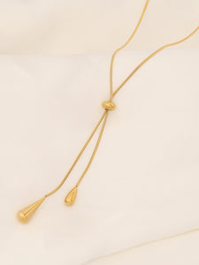 Women's Light Luxury Water Drop Tassel Necklace