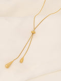 Women's Light Luxury Water Drop Tassel Necklace