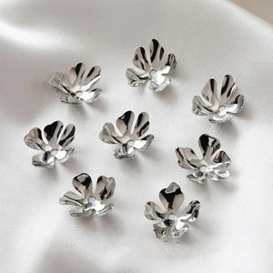 6PCS 14K Gold Plated Flower Fallen Petals Pendant for Jewelry Making Diy Earrings Supplies Hand Made Brass Accessories