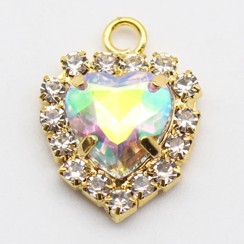 Mini Gold Heart Acrylic Pendant