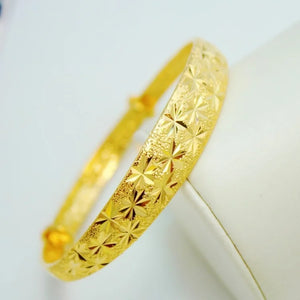 UMQ Golden Bracelet 999 Full Gold Color Dragon and Phoenix Auspicious Bracelet Thai Gold Vietnam Plated 24k Gold Bracelet Bridal