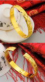 UMQ Golden Bracelet 999 Full Gold Color Dragon and Phoenix Auspicious Bracelet Thai Gold Vietnam Plated 24k Gold Bracelet Bridal