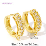 Luxury 18K Gold Plated Brass Round Earring Clasps Findings,Shvenzy Fasteners For Earrings,DIY  Earrings Jewelry Making Supplies