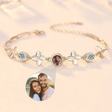 Personalized Heart Projection Photo Bracelet  Custom Memorial Picture Jewelry