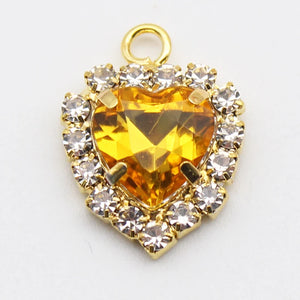 Mini Gold Heart Acrylic Pendant