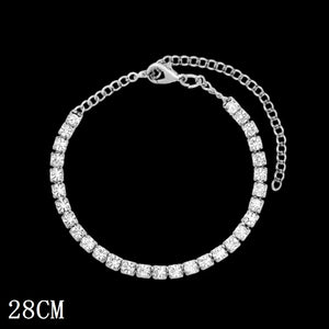 Fashion Bling Paved Rhinestone Prong Cuban Chain Bracelet for Women Men Hip Hop Iced Out Chunky Link Chain Bracelets New Jewelry