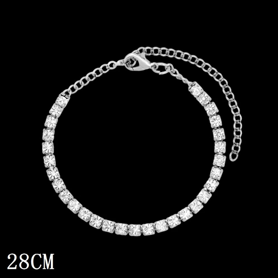 Fashion Bling Paved Rhinestone Prong Cuban Chain Bracelet for Women Men Hip Hop Iced Out Chunky Link Chain Bracelets New Jewelry