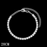 Fashion Bling Paved Rhinestone Prong Cuban Chain Bracelet for Women Men Hip Hop Iced Out Chunky Link Chain Bracelets New Jewelry