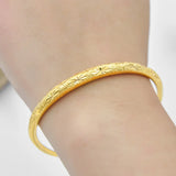 UMQ Golden Bracelet 999 Full Gold Color Dragon and Phoenix Auspicious Bracelet Thai Gold Vietnam Plated 24k Gold Bracelet Bridal