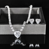 Tearsdrop Earrings Necklace Jewelry Set For Bride Bridesmaids Bridal Wedding Party Prom Halloween Christmas Gift