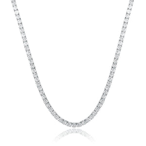 S925 Silver 4 Claw 2mm4mm Zircon Tennis Necklace Necklace