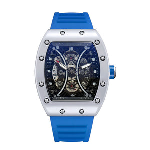 Men's Automatic Quartz Barrel-Shaped Watch