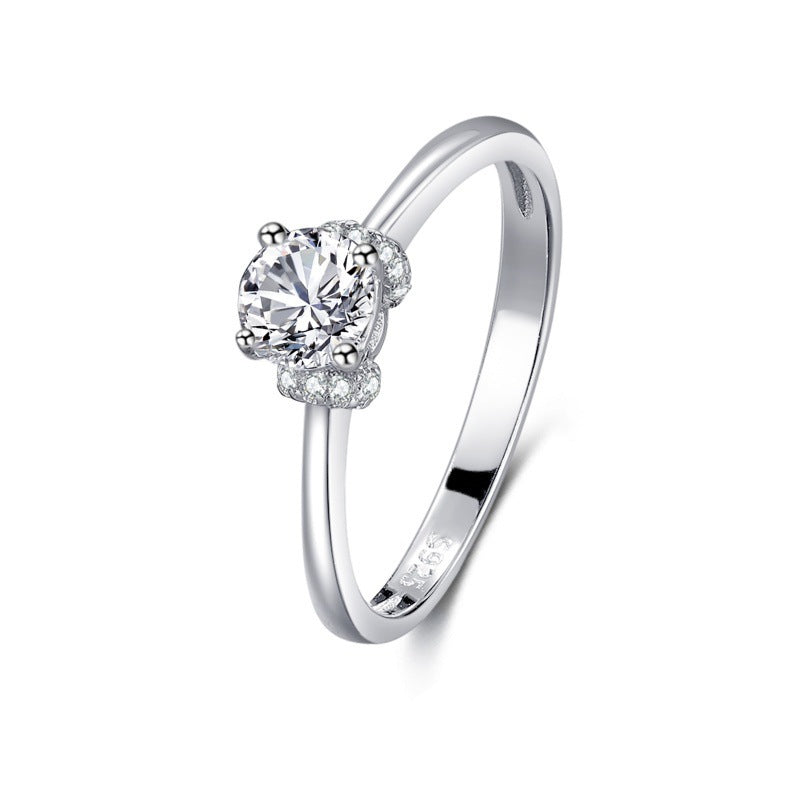 S925 Silver Classic Micro-inlaid Diamond Ring