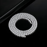 S925 Silver 4 Claw 2mm4mm Zircon Tennis Necklace Necklace