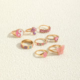 European And American Fashion Personality Color Dripping Ring