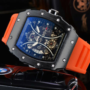 Men's Automatic Quartz Barrel-Shaped Watch