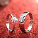 Diamond Ring Simulation Women's Ring Moissanite Couple Couple Rings SATINE Six-claw